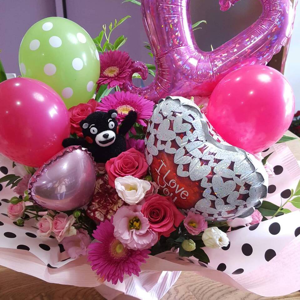 クマモンとバルーンのアレンジ