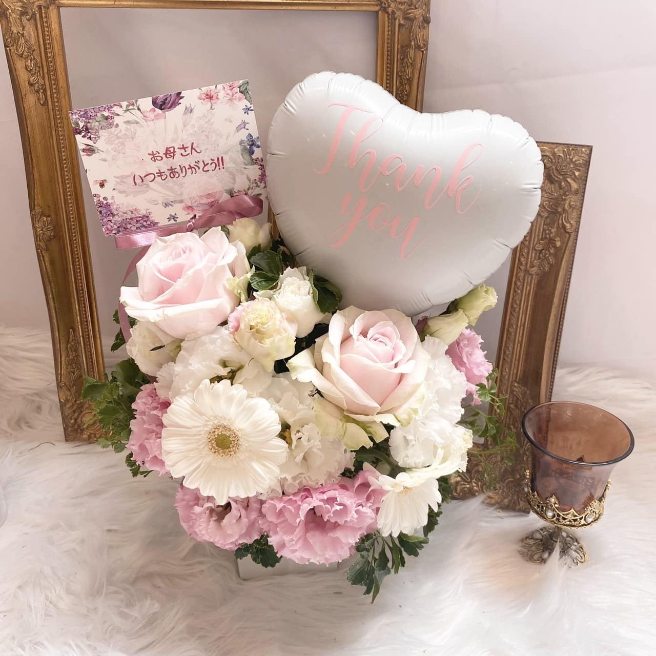 バルーン入りパステルアレンジ（macaron）