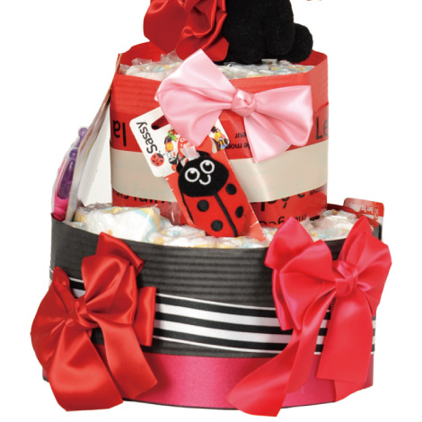 ジジとリボンのおむつケーキイメージ