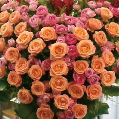 ハート型選べるバラスタンド花イメージ