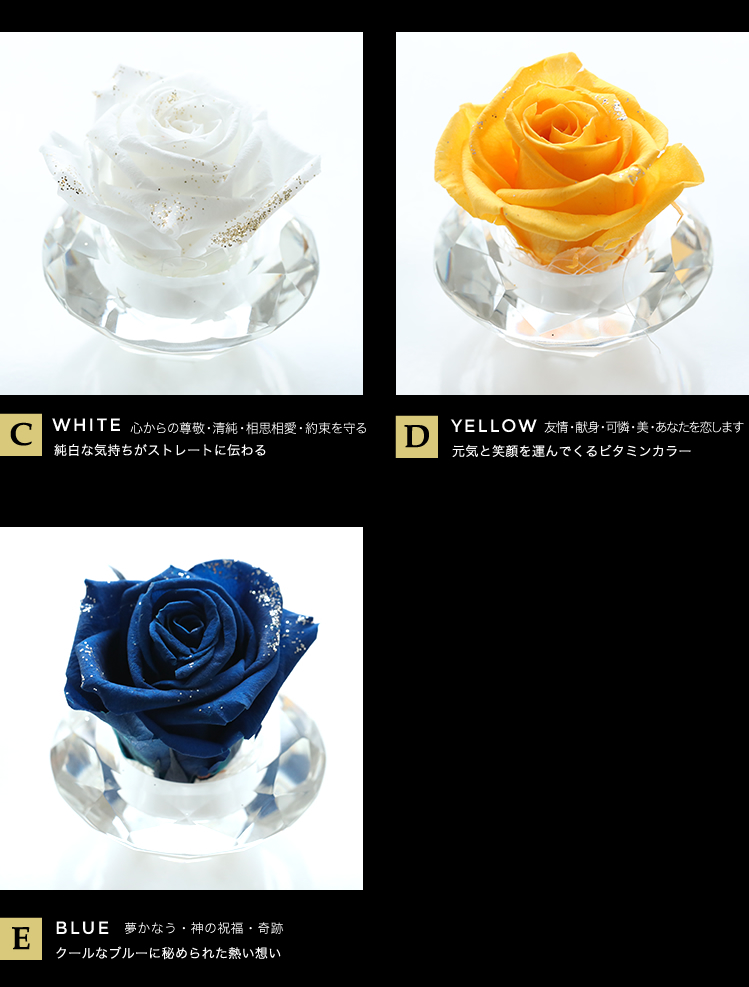 プリザーブドフラワー ダイヤモンドローズボックス 商品の特徴