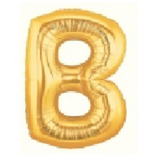 【MOJ02】文字バルーン（ゴールド）『B』