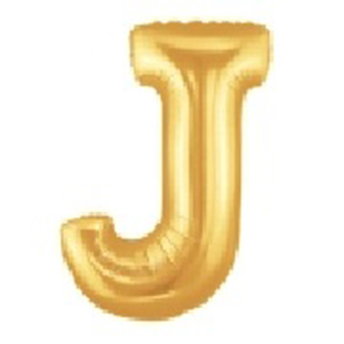 【MOJ10】文字バルーン（ゴールド）『J』