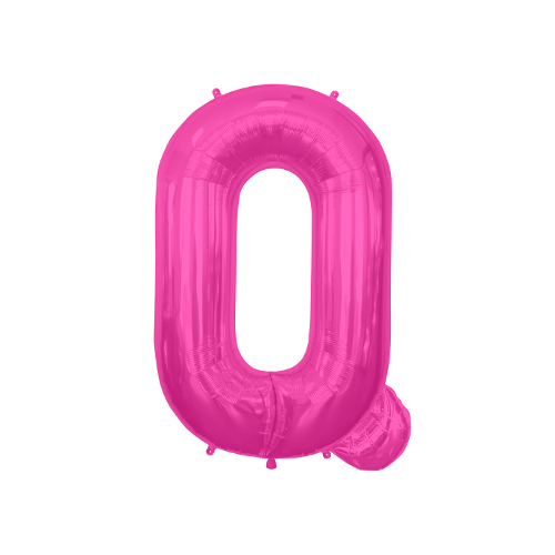 【MOJ100】文字バルーン（ピンク）『Q』