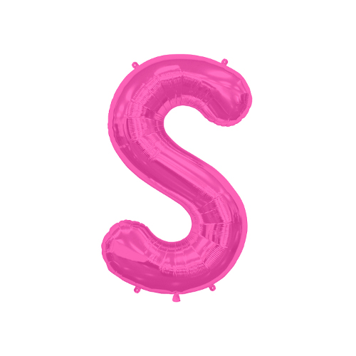文字バルーン（ピンク）『S』