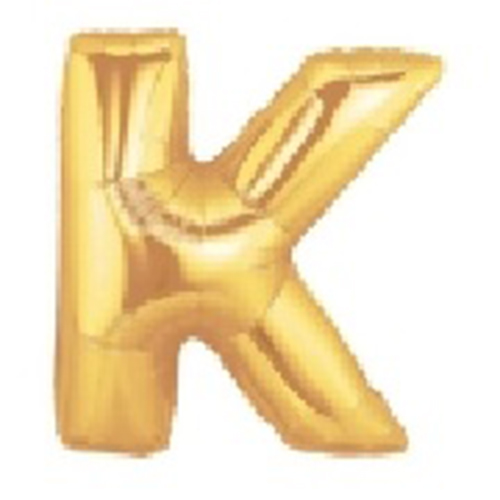 【MOJ11】文字バルーン（ゴールド）『K』