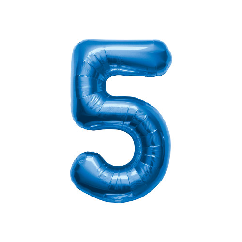 文字バルーン（ブルー）『5』