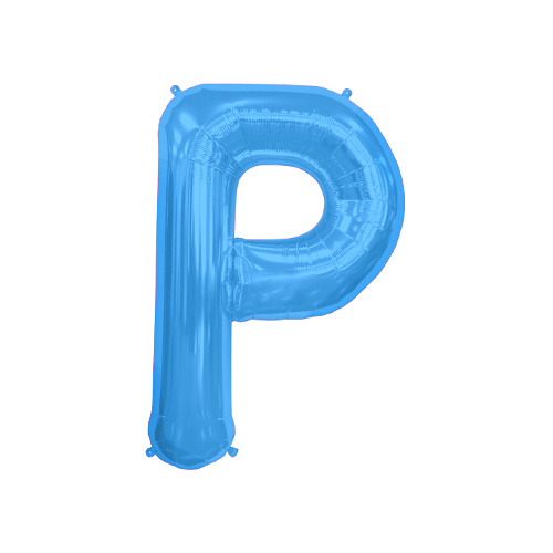 文字バルーン（ブルー）『P』