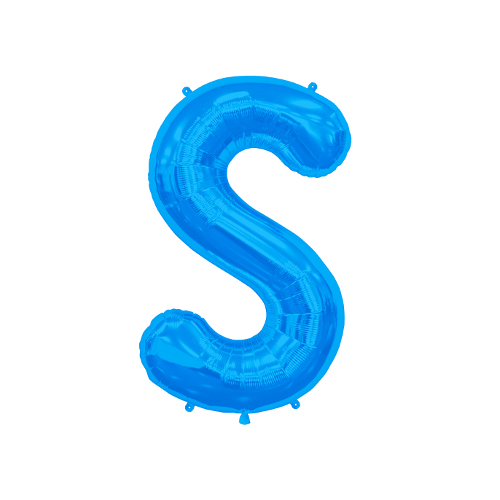 文字バルーン（ブルー）『S』