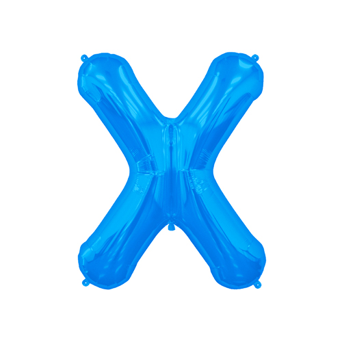 【MOJ143】文字バルーン（ブルー）『X』