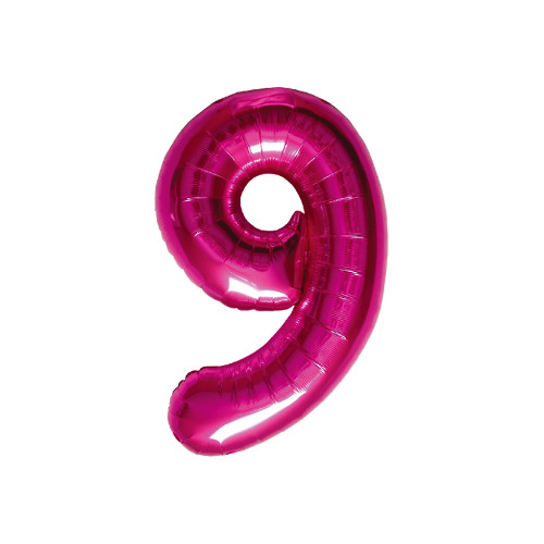 文字バルーン（ピンク）『9』