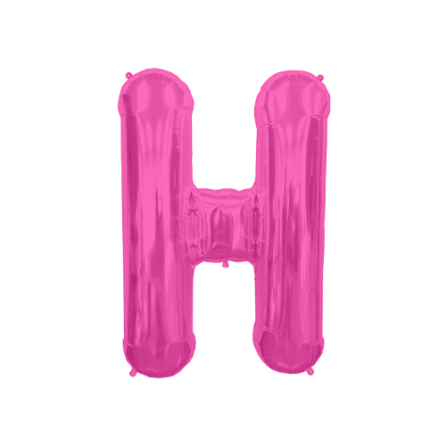 【MOJ91】文字バルーン（ピンク）『H』