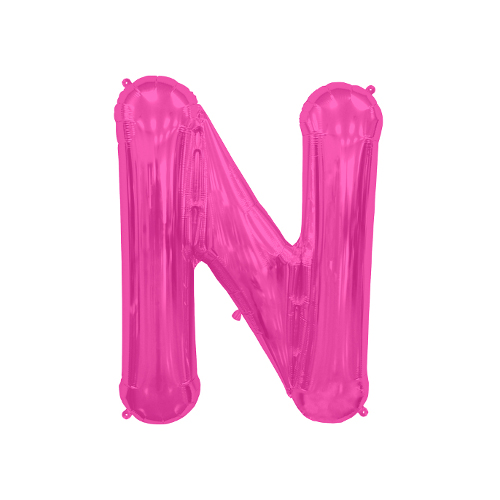 【MOJ97】文字バルーン（ピンク）『N』