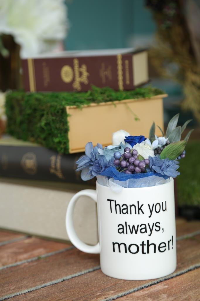 メッセージマグカップフワラー（ブルー）